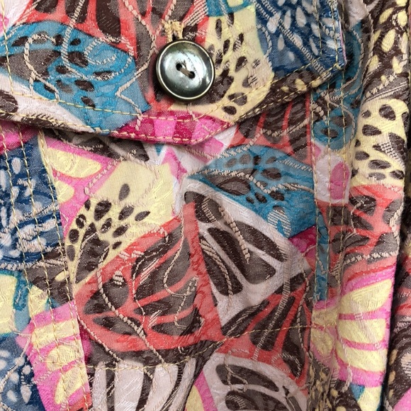 Analogy Woman lt denim printed cotton blend jacket, Woman’s Size - Picture 5 of 11